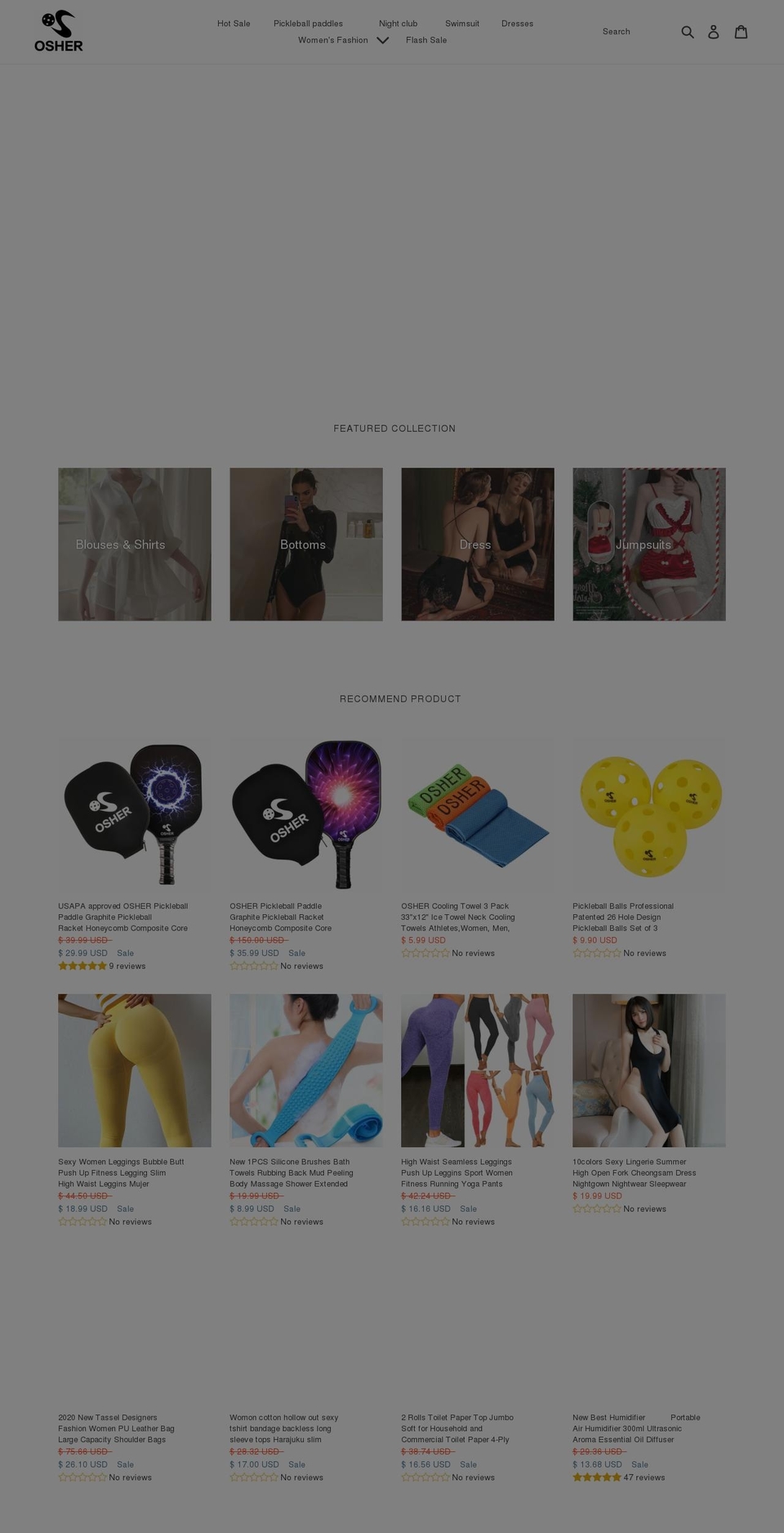 osherhome.com shopify website screenshot