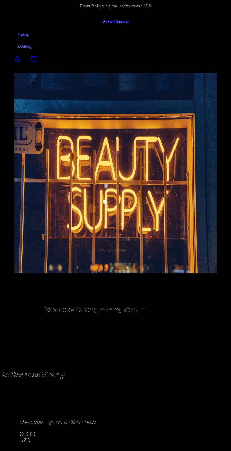 oshunbeauty.net shopify website screenshot