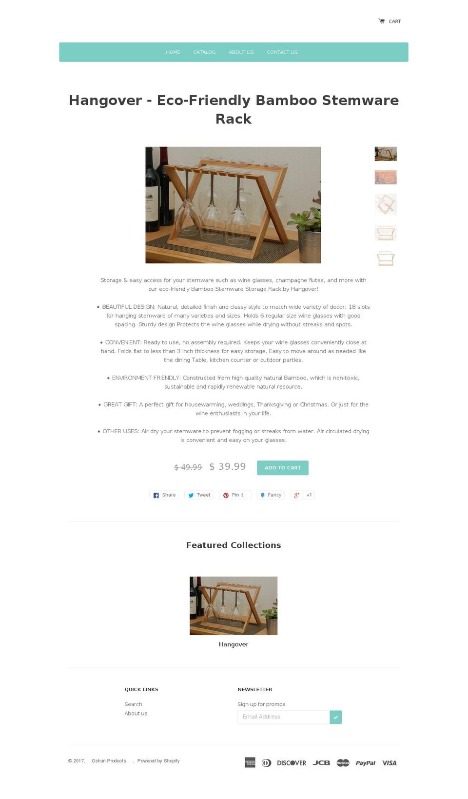 oshunproducts.com shopify website screenshot
