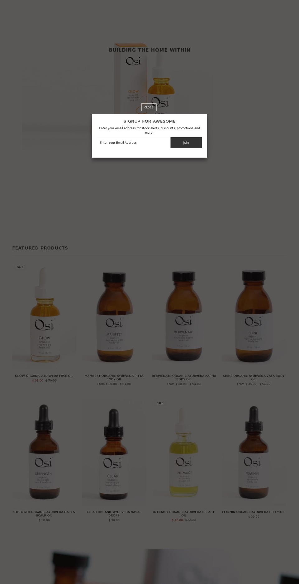 osiliving.com shopify website screenshot