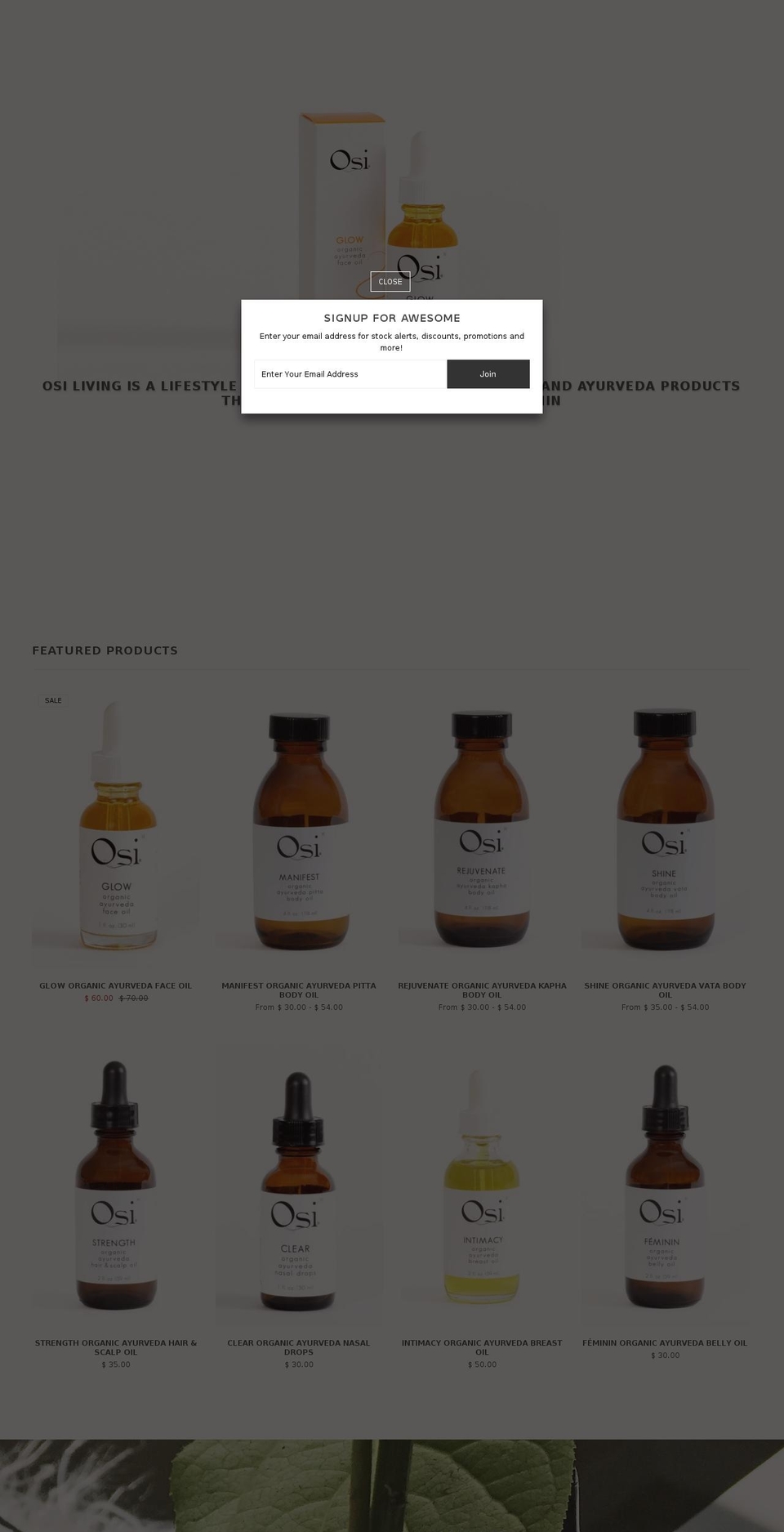 osioil.com — Shopify storefront screenshot