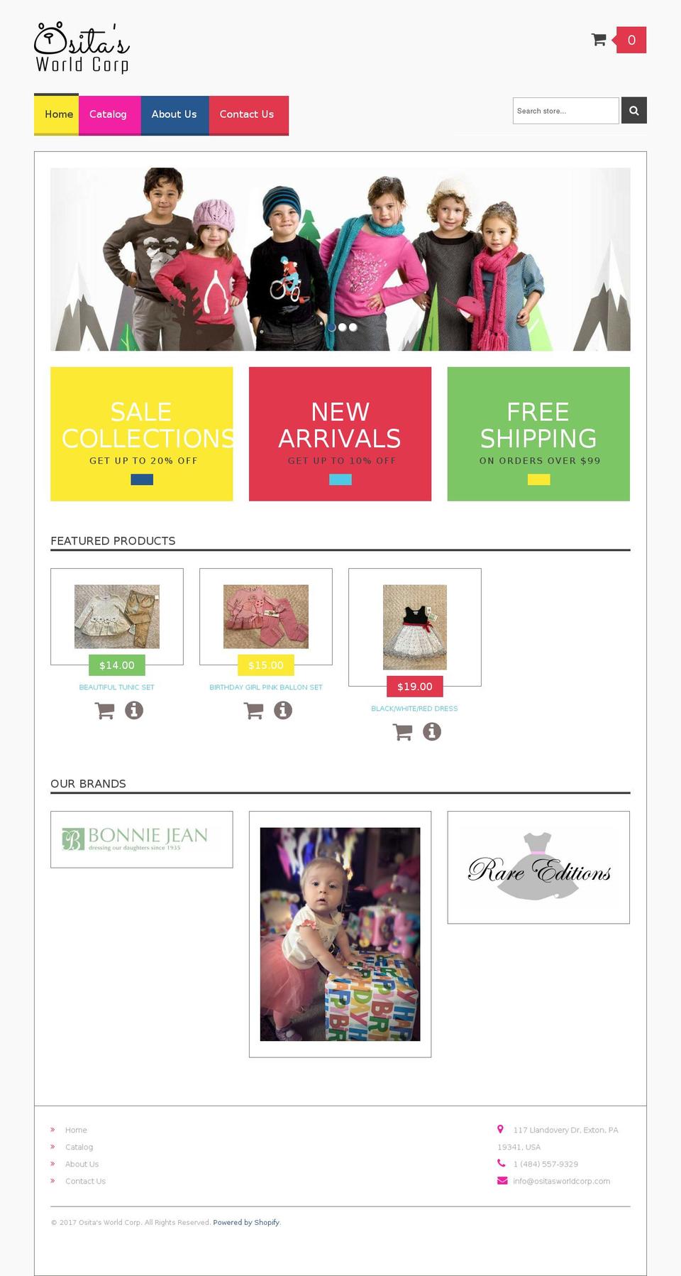 ositasworldcorp.com shopify website screenshot