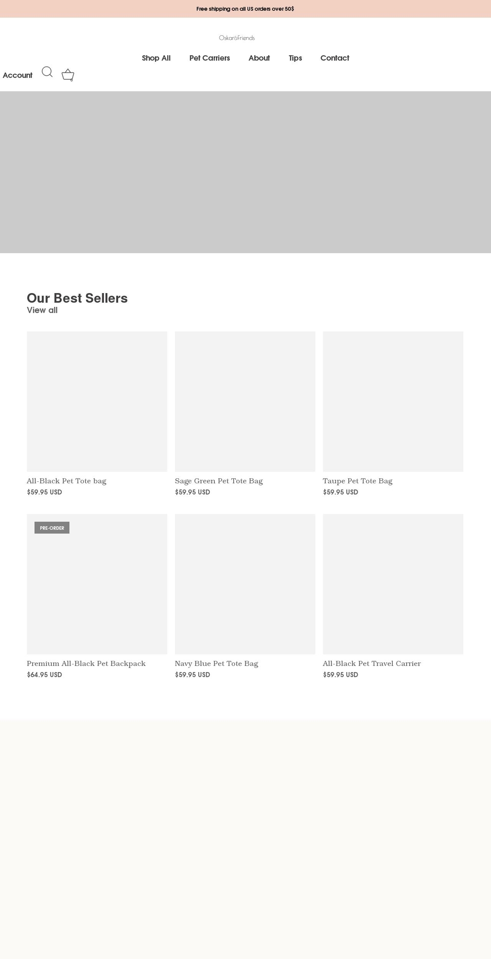 oskarfriends.com shopify website screenshot