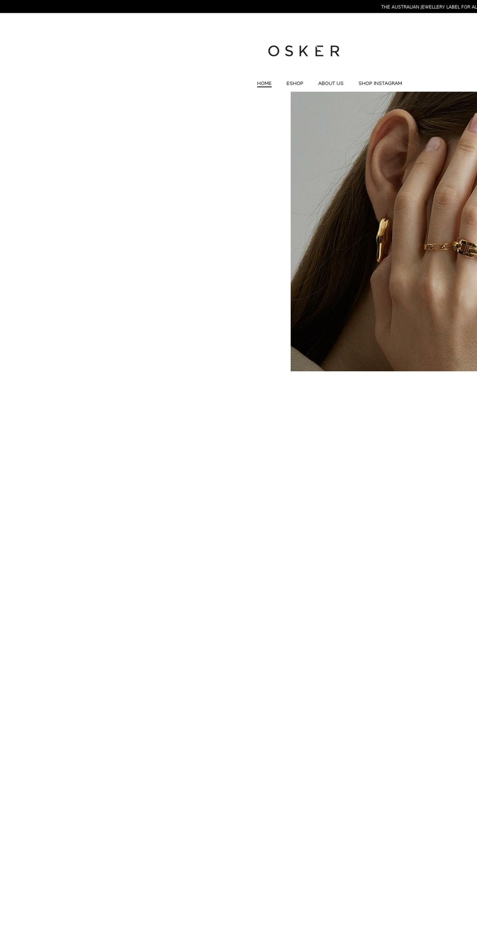 oskerthelabel.com — Shopify storefront screenshot