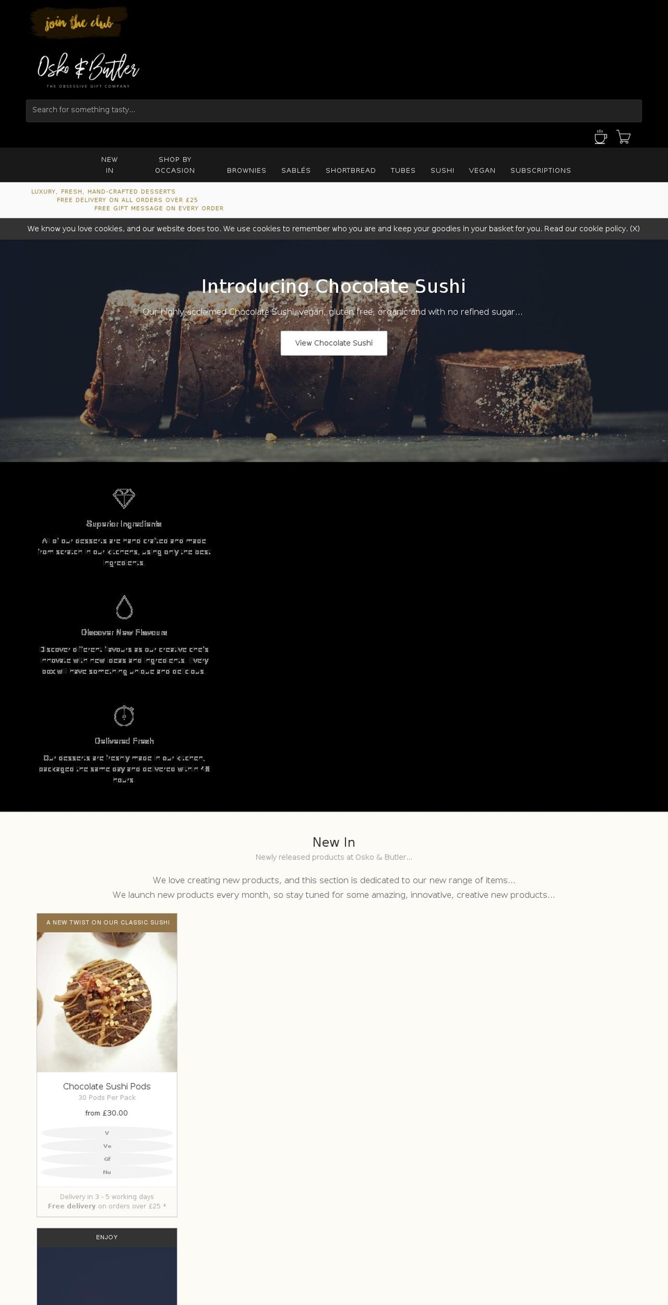 oskolondon.com — Shopify storefront screenshot