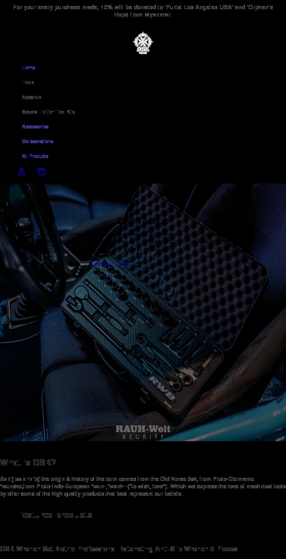 osktools.com shopify website screenshot