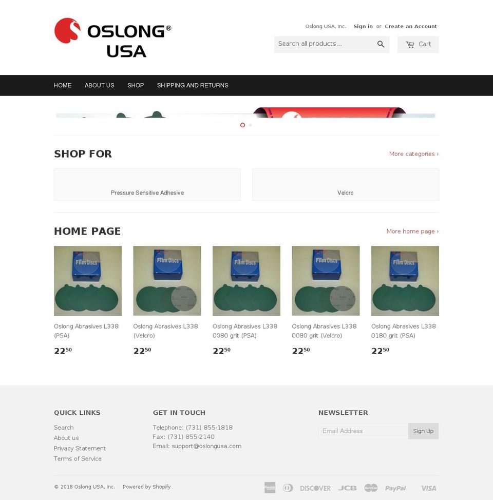 oslongusa.com shopify website screenshot