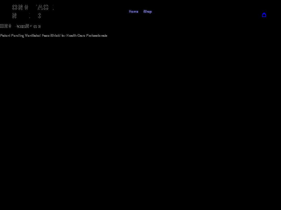osmfaceshield.com shopify website screenshot
