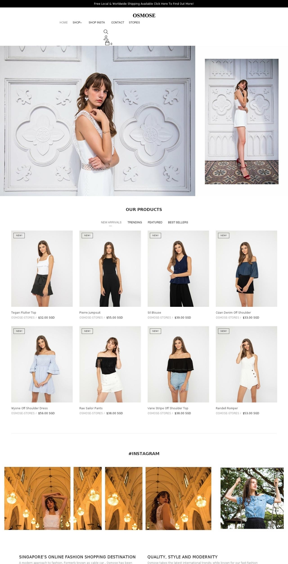 osmose-stores.com — Shopify storefront screenshot