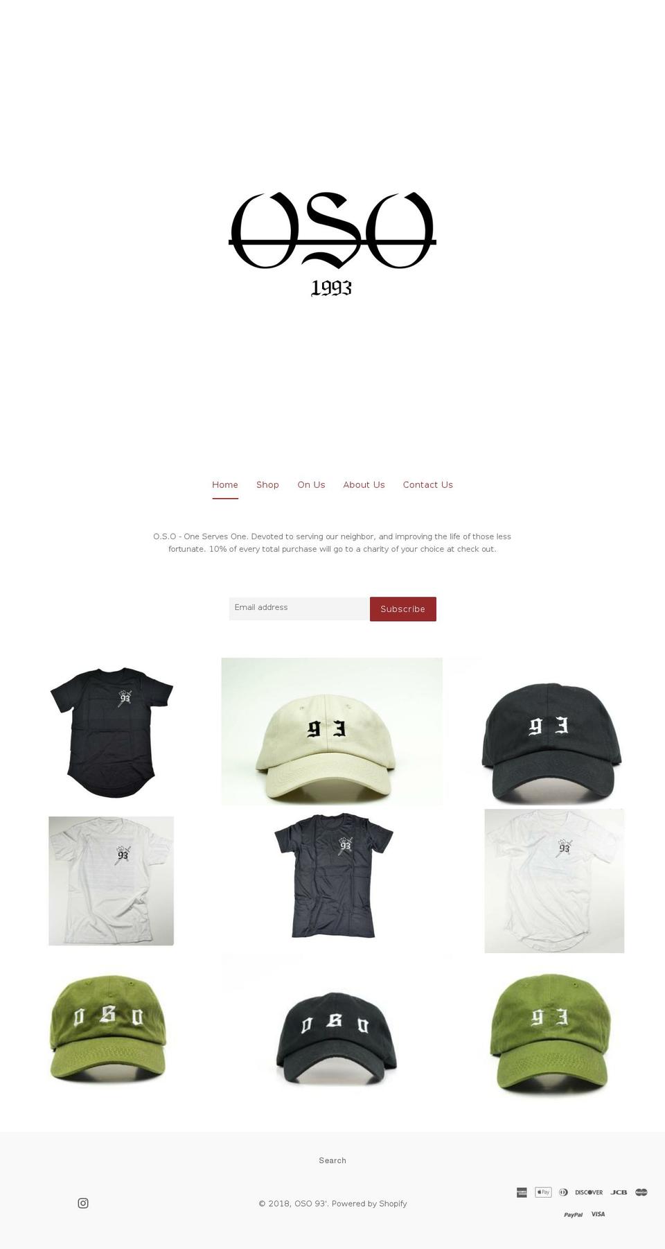 oso93.com — Shopify storefront screenshot