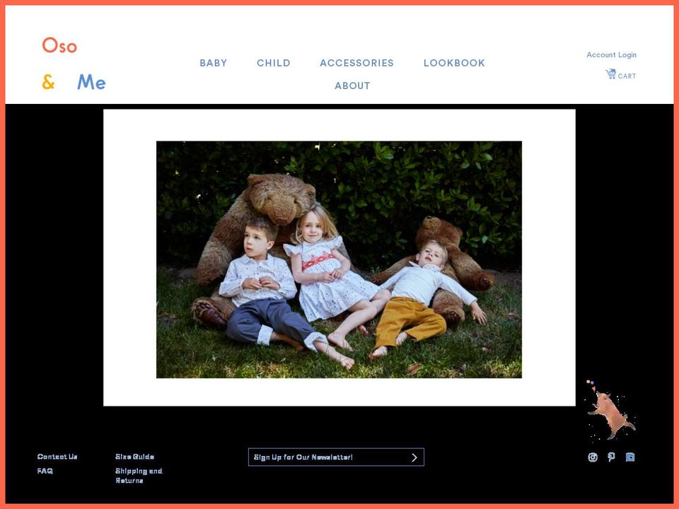 osoandme.com shopify website screenshot