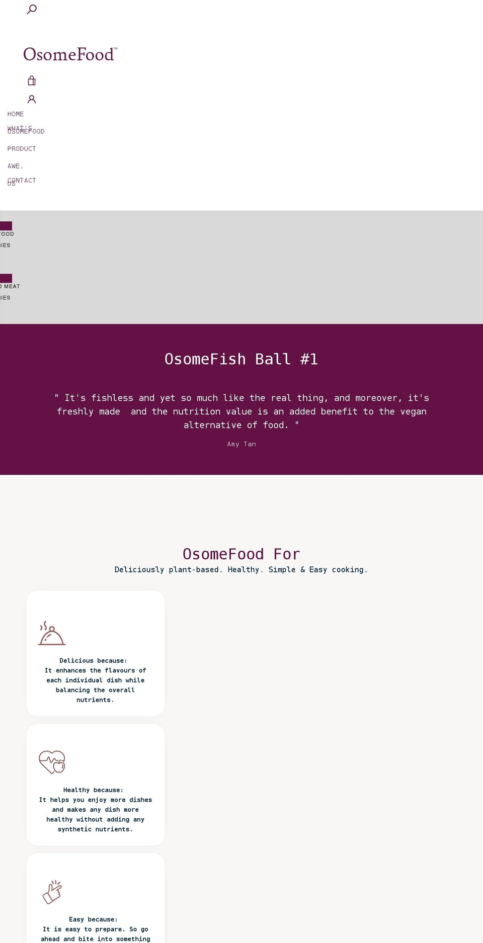 osomefood.com shopify website screenshot