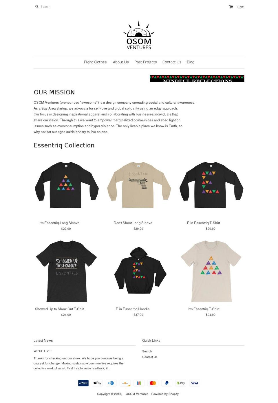 osomventures.com — Shopify storefront screenshot