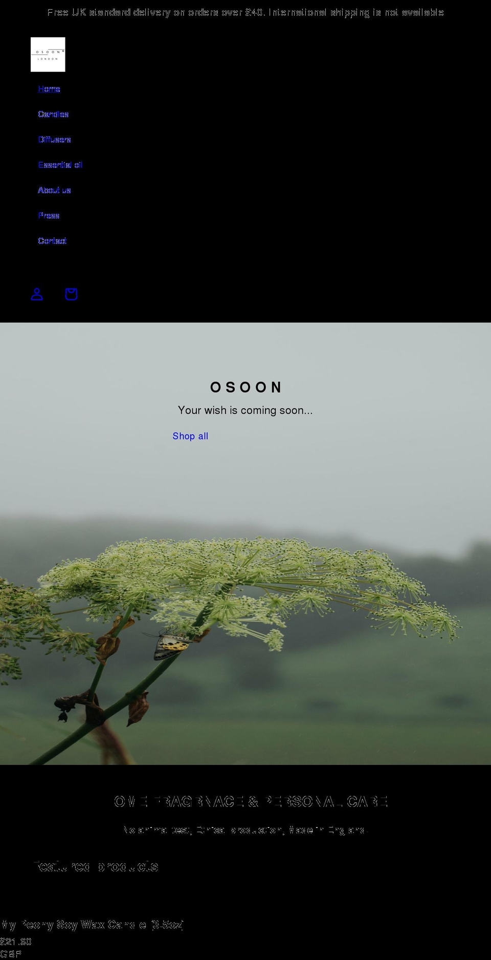 osoon.co.uk shopify website screenshot