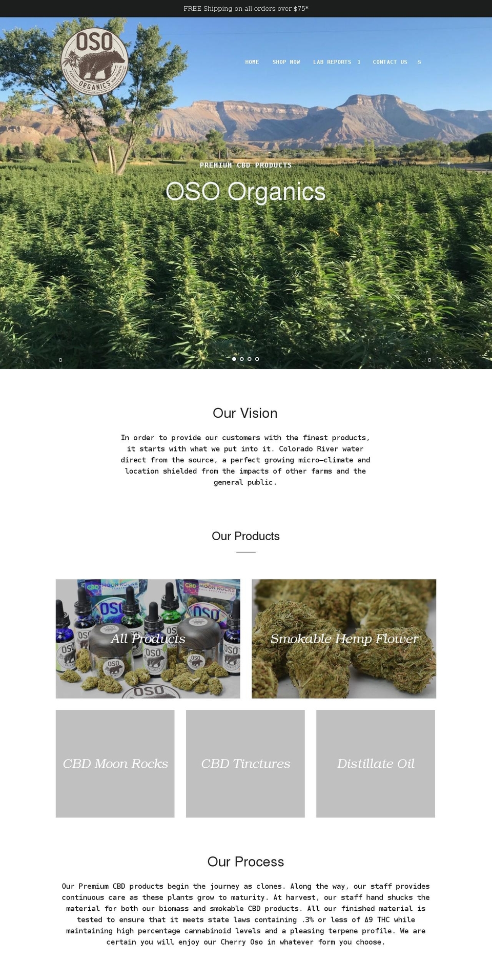 osoorganics.com shopify website screenshot