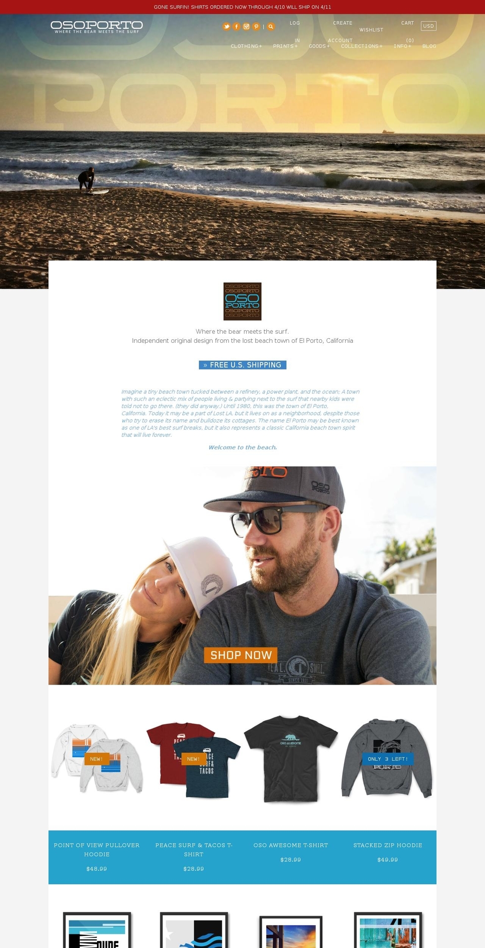 osoporto.com shopify website screenshot