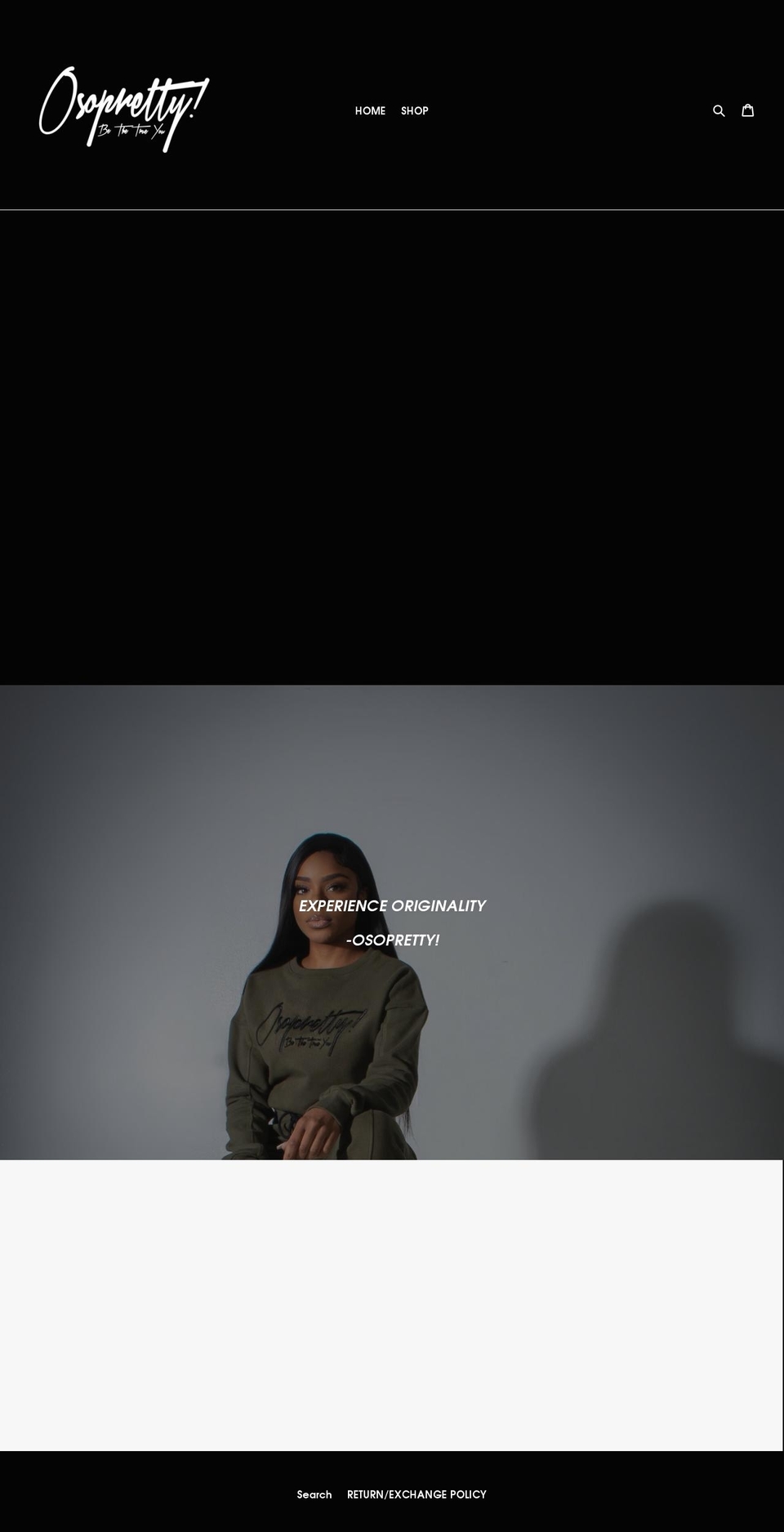 osoprettyclothing.com — Shopify storefront screenshot