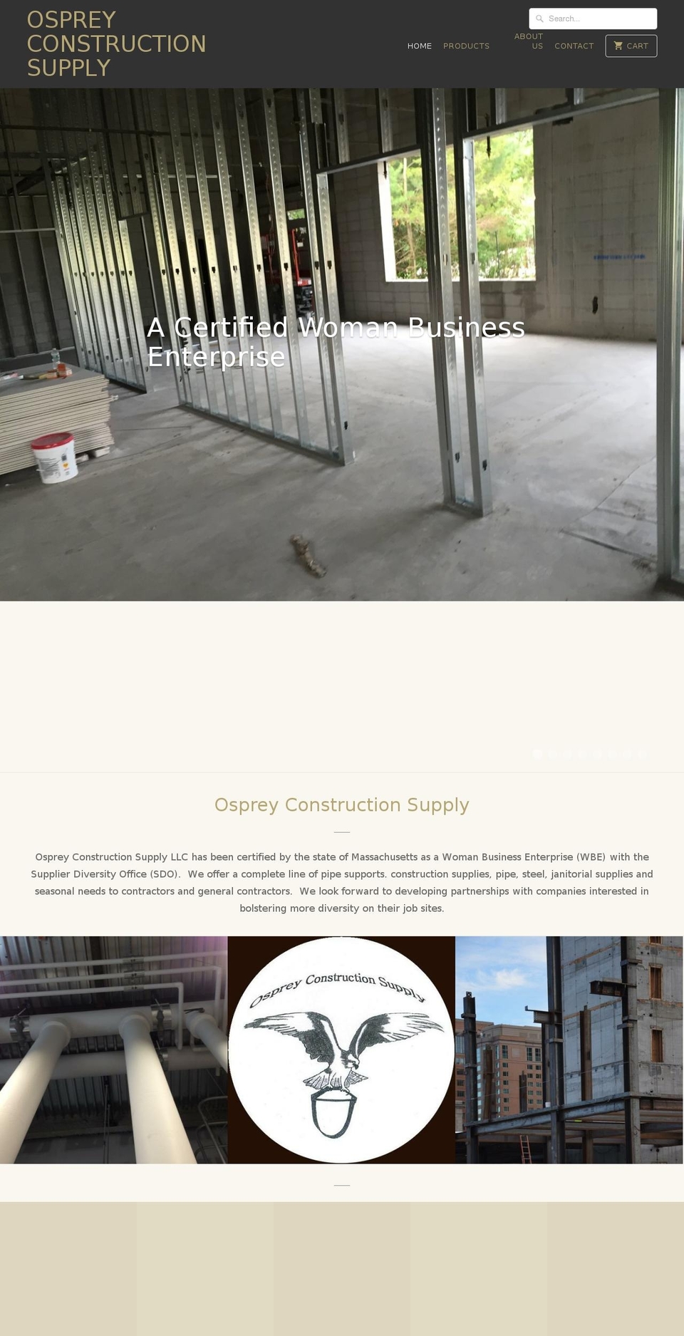 ospreyconstructionsupply.com shopify website screenshot