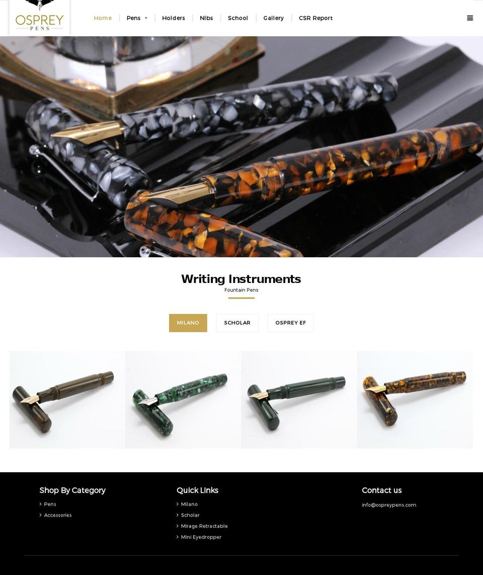 ospreypen.com shopify website screenshot