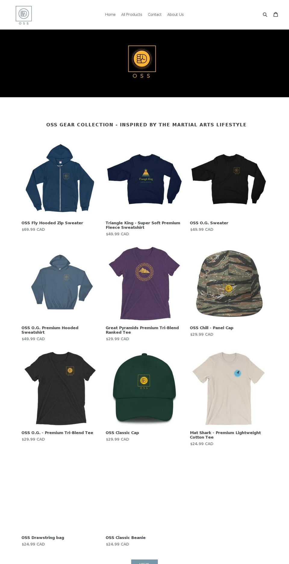 oss-gear.com — Shopify storefront screenshot
