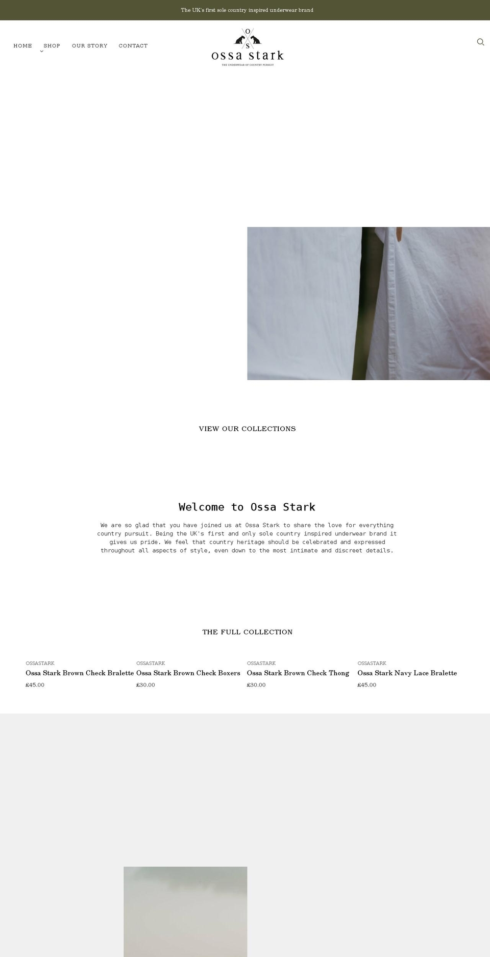 ossastark.com shopify website screenshot