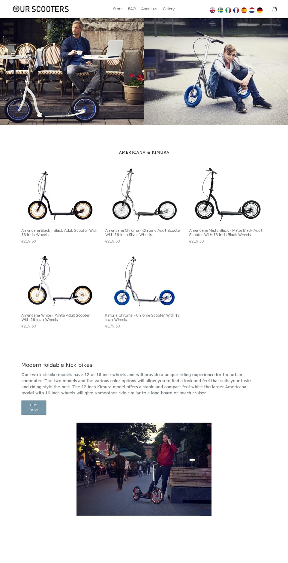 ossbikes.com shopify website screenshot