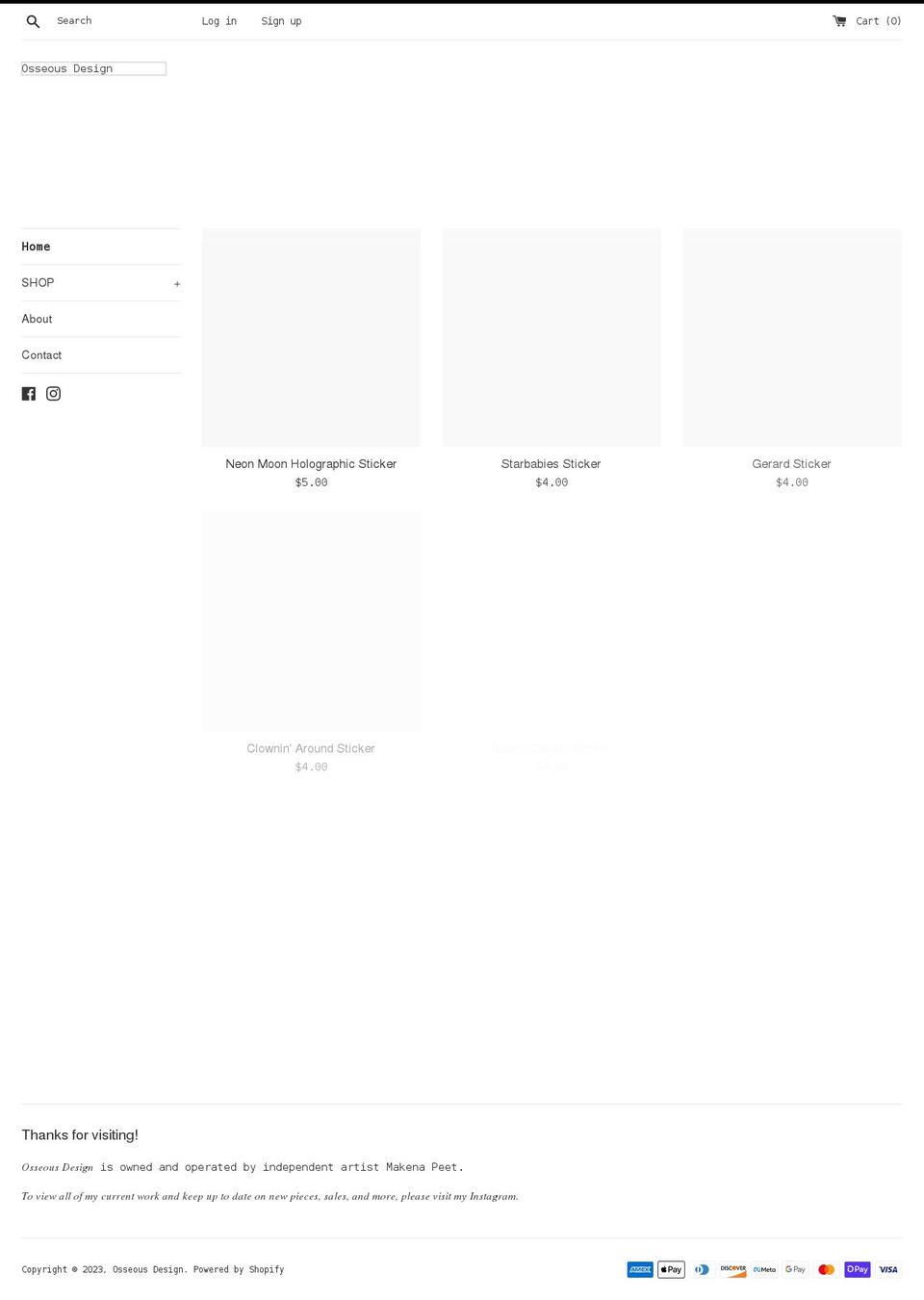 osseousdesign.com shopify website screenshot