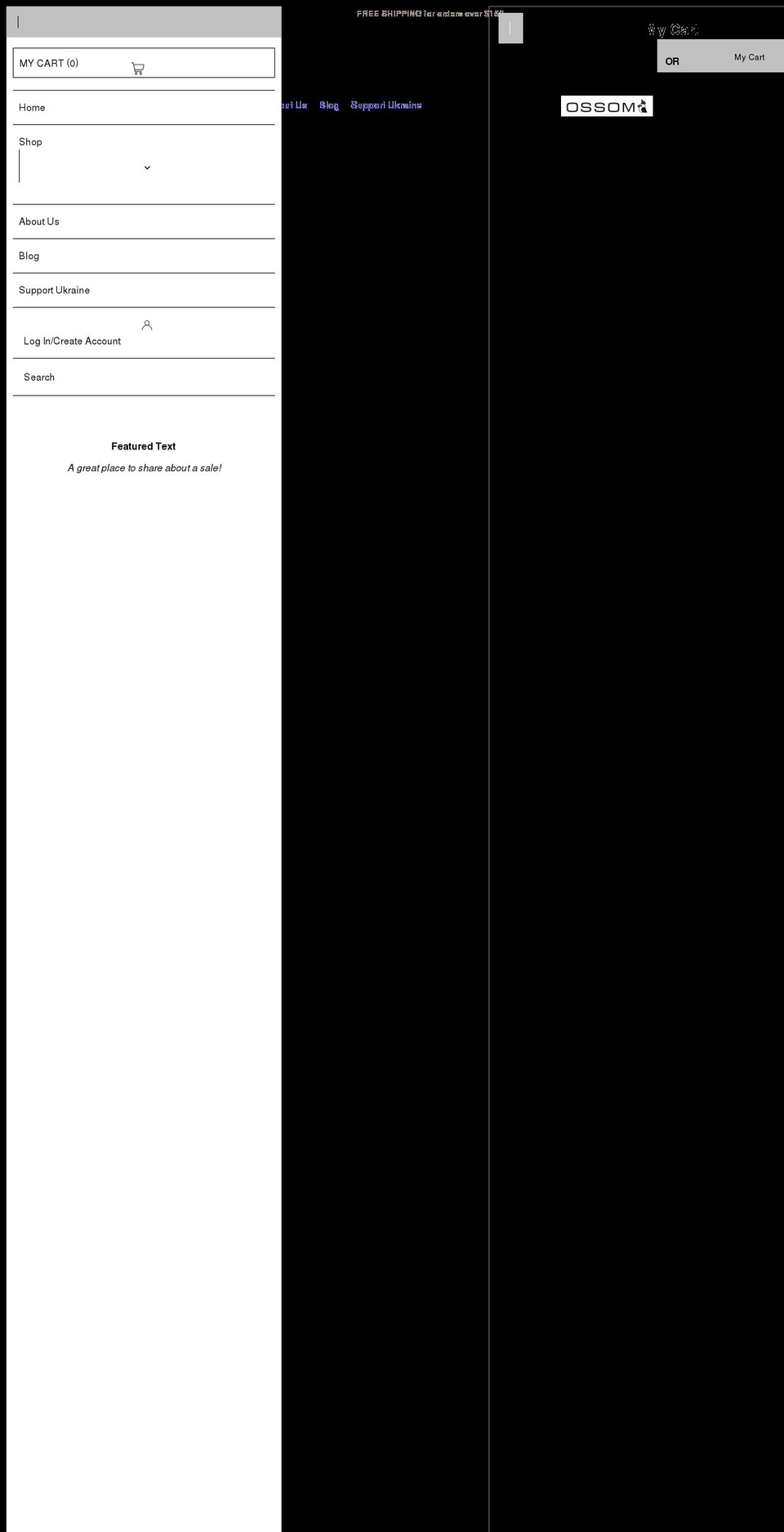 ossom.com.au shopify website screenshot