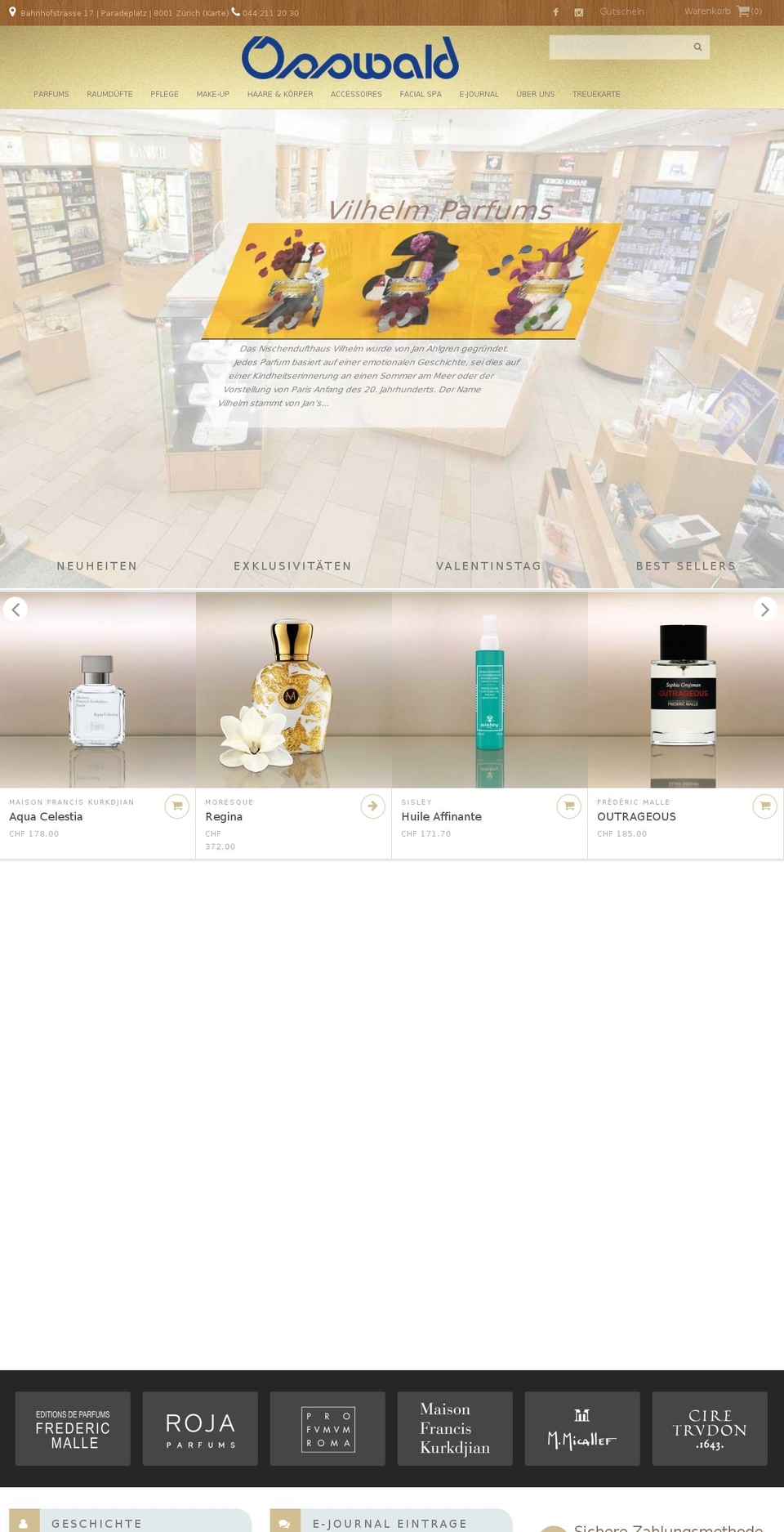 osswald.ch shopify website screenshot