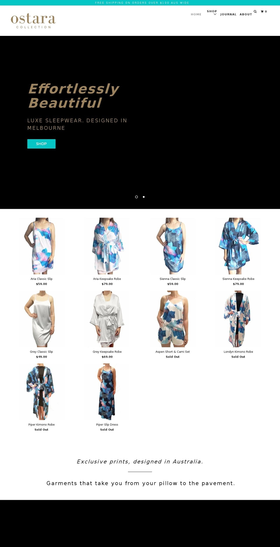 ostaraboutique.com — Shopify storefront screenshot