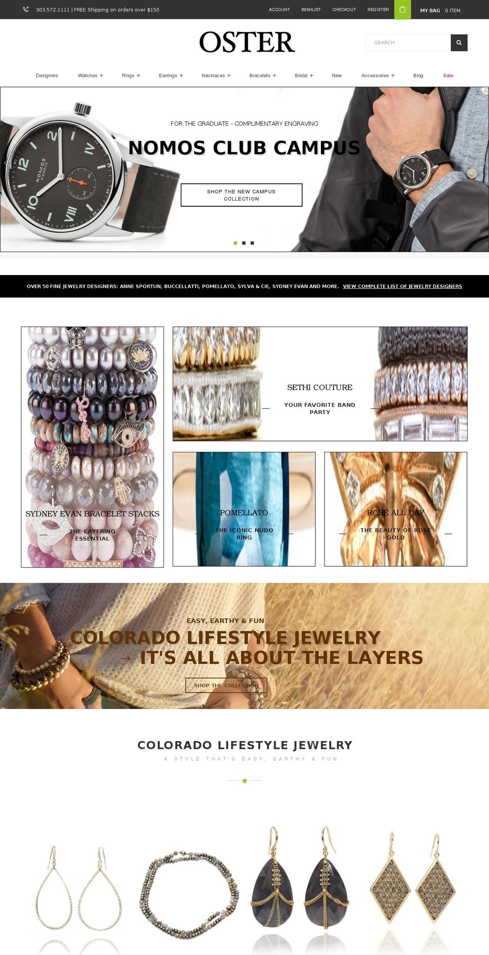 osterjewelers.com shopify website screenshot