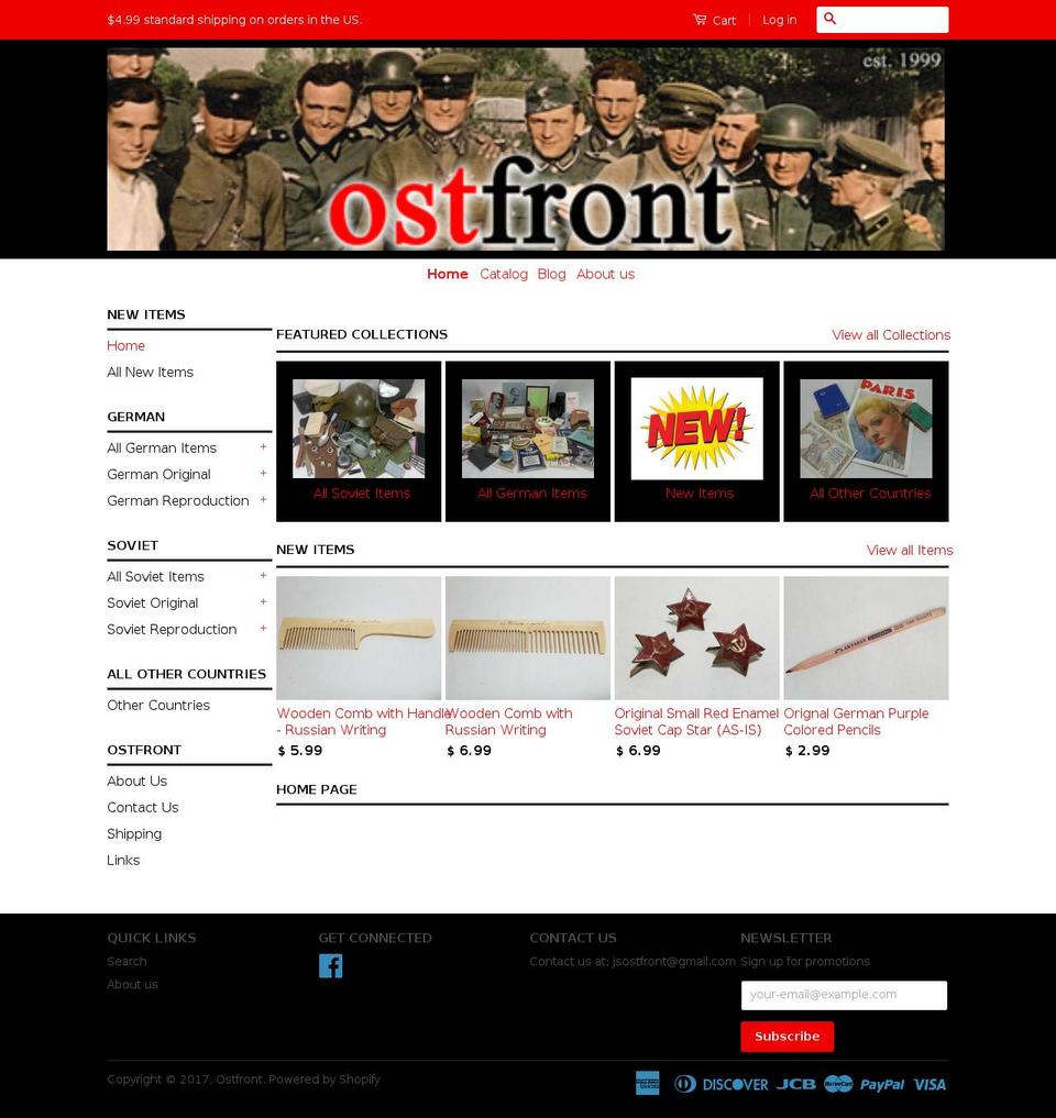 classic Shopify theme site example ostfront.com