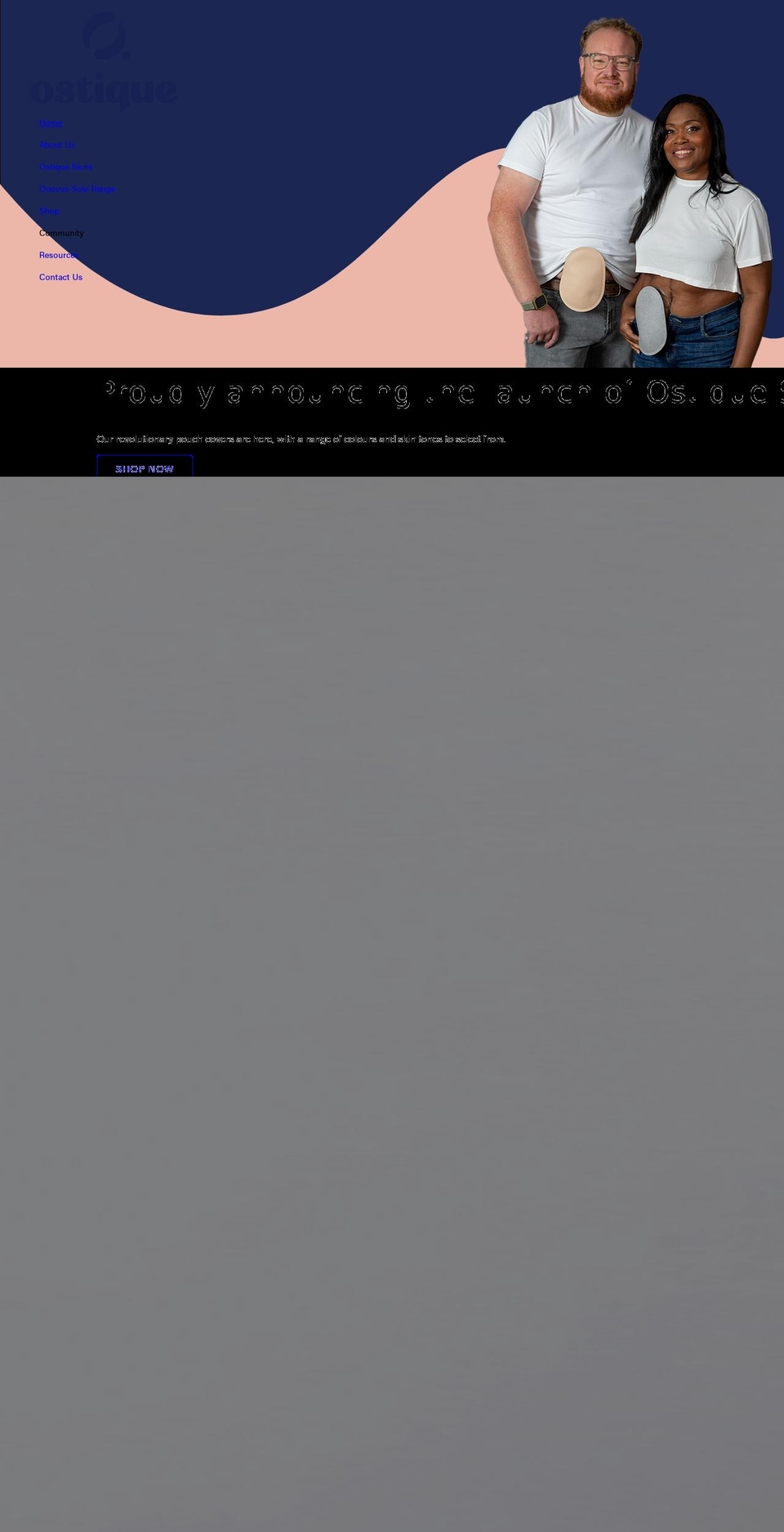 ostique.co.uk shopify website screenshot