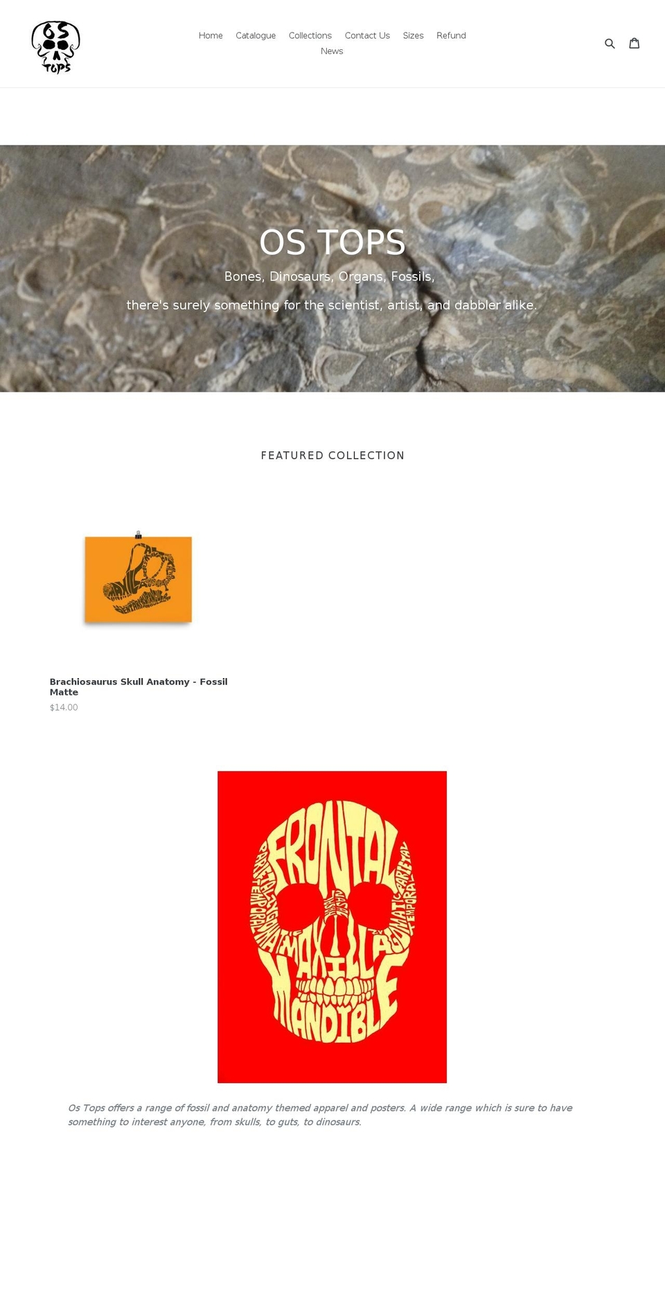 ostops.com shopify website screenshot