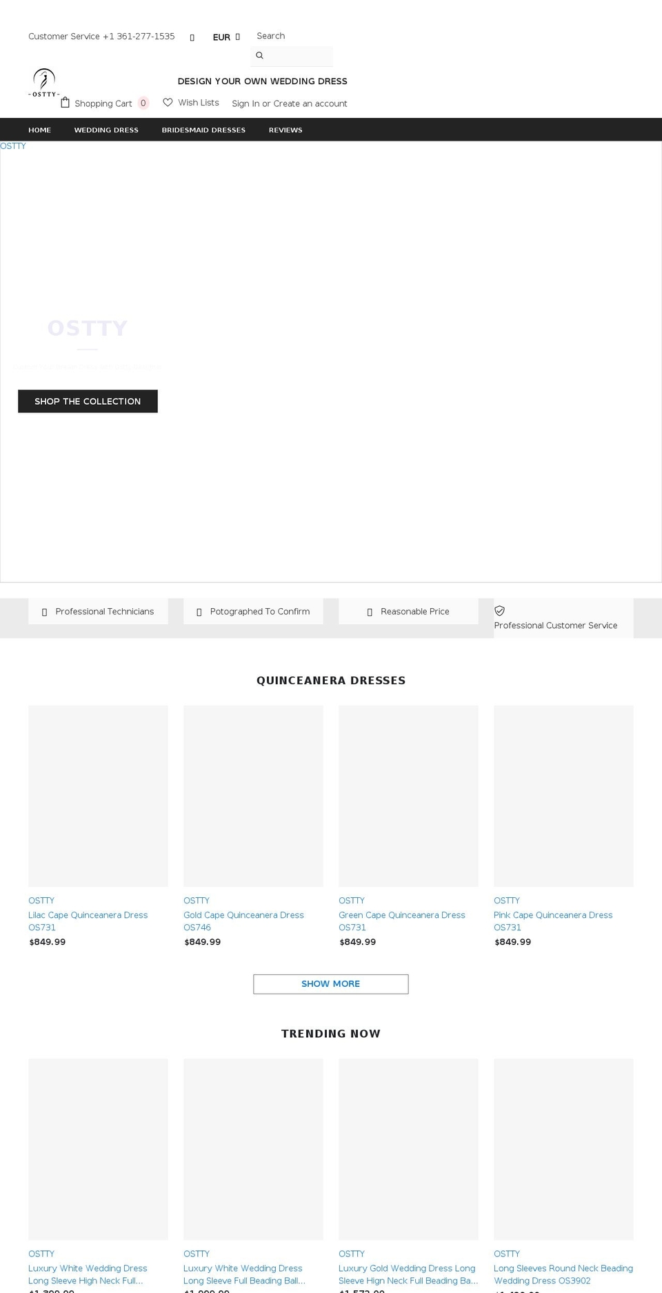 ostty.com — Shopify storefront screenshot