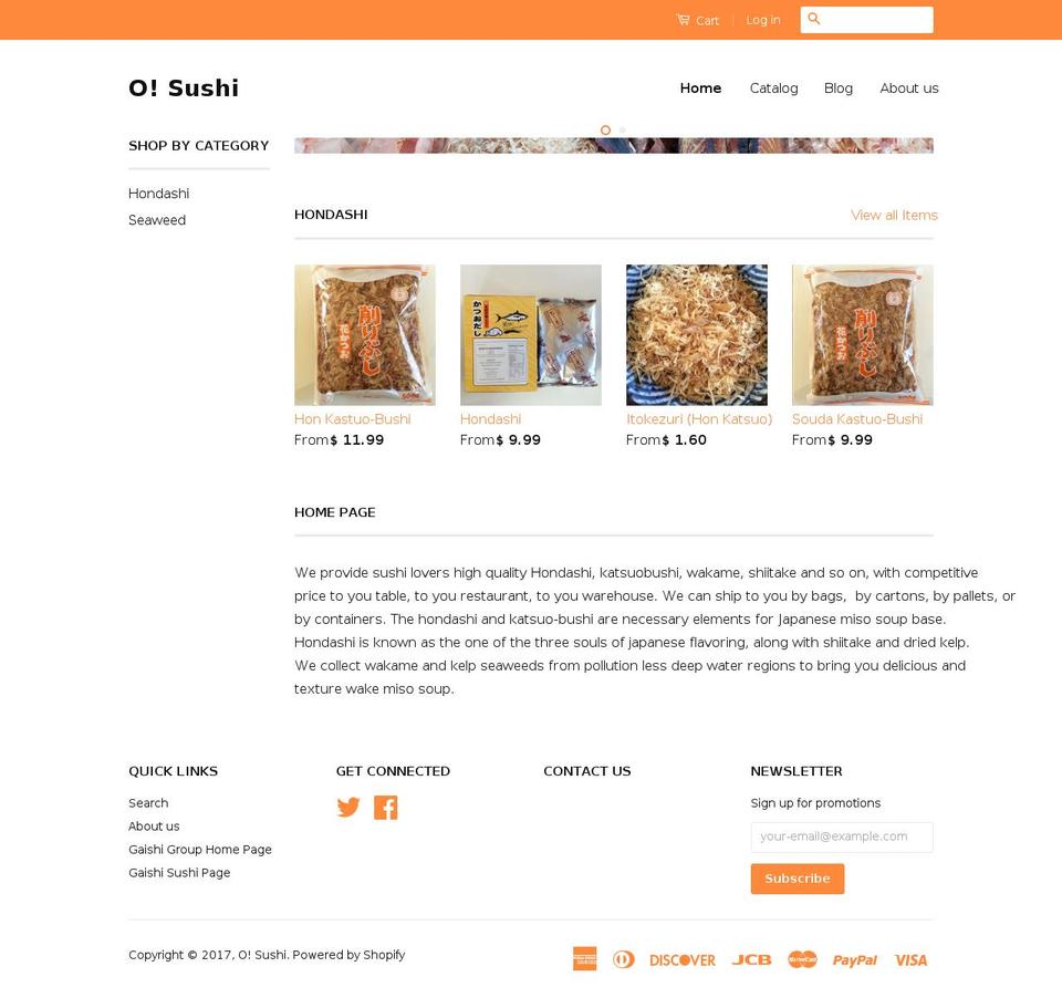 osushi.biz shopify website screenshot