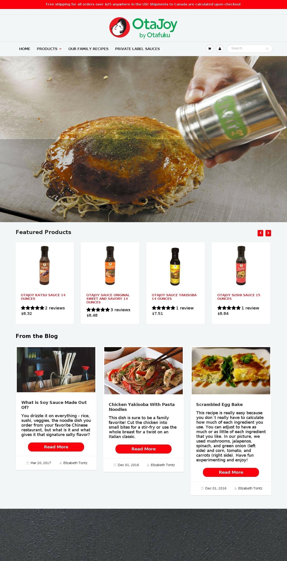 otafukufoods.org shopify website screenshot