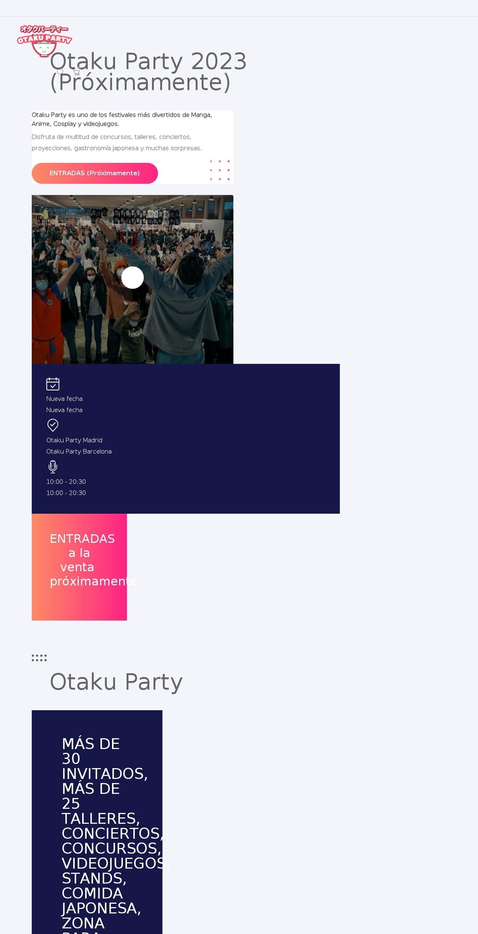 otaku-party.com shopify website screenshot