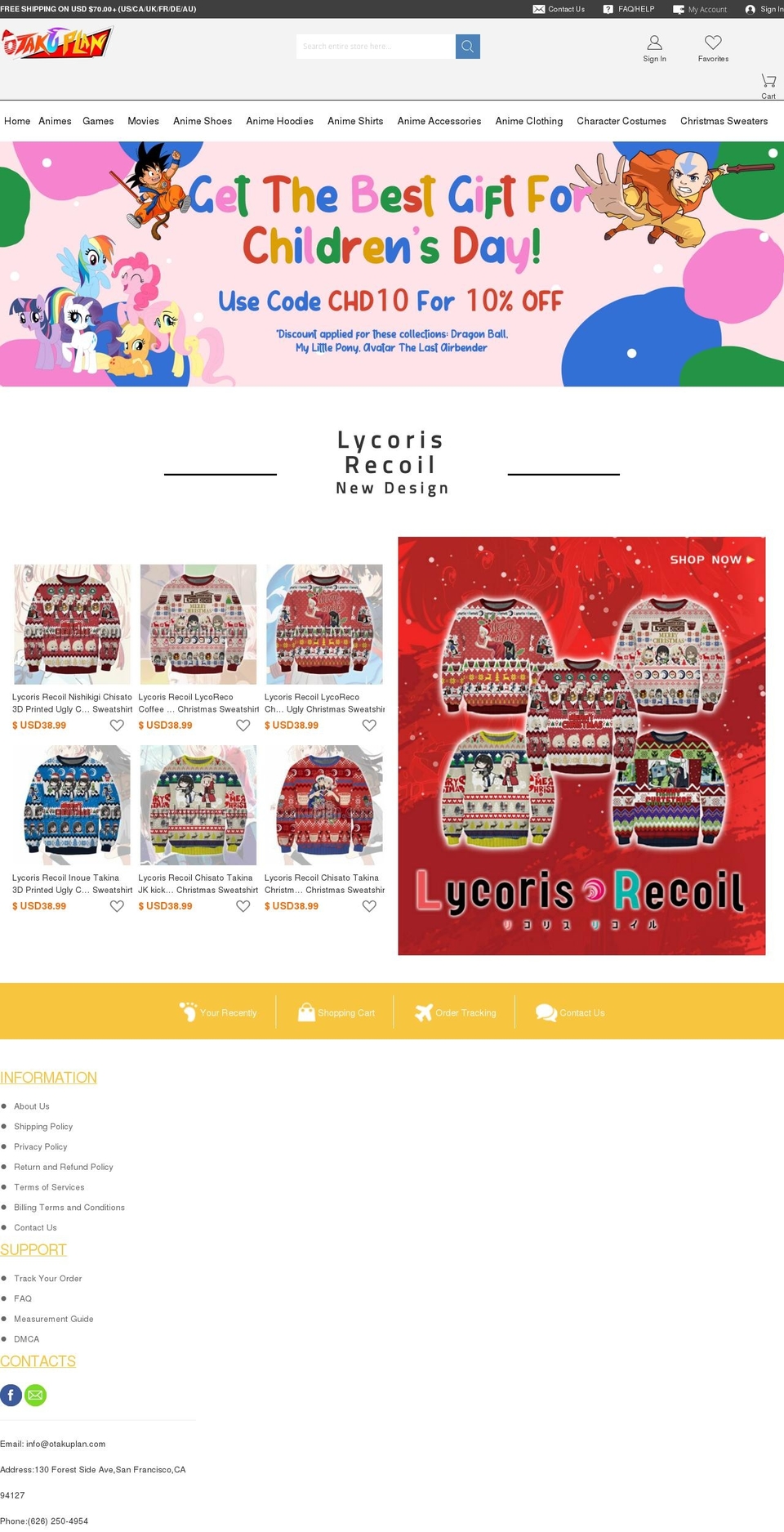 otakuplan.com — Shopify storefront screenshot