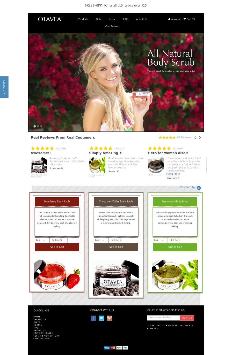otavea.com shopify website screenshot