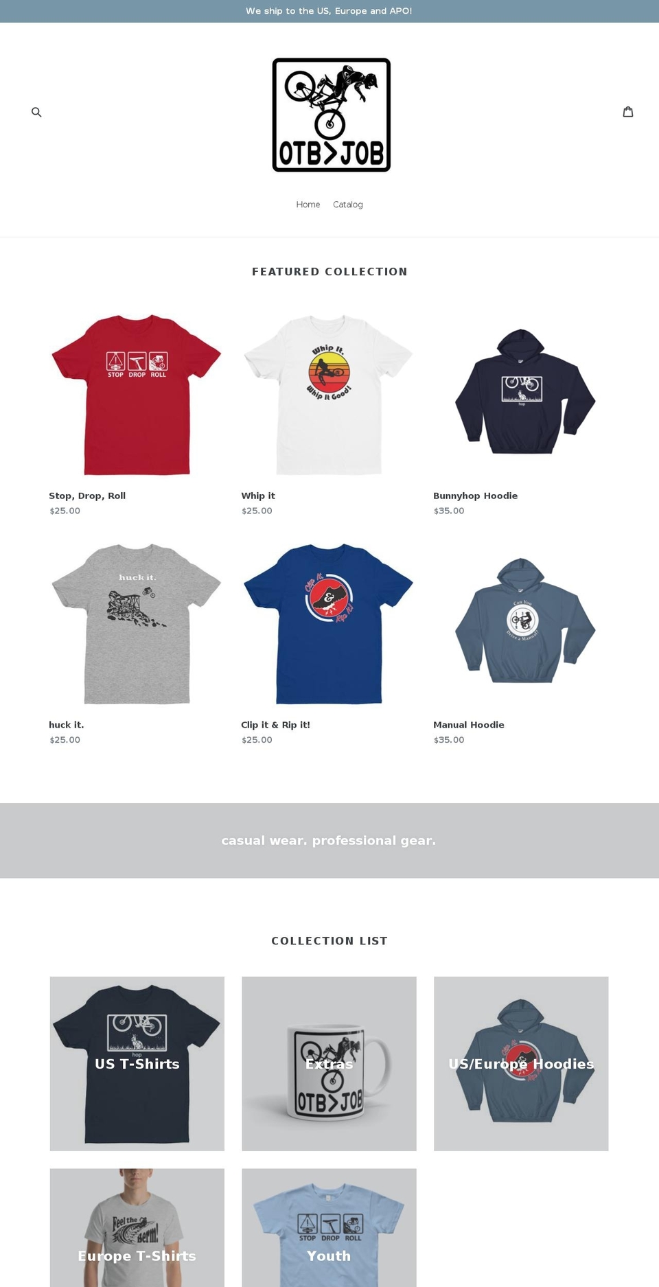 otbgreaterthanjob.com — Shopify storefront screenshot