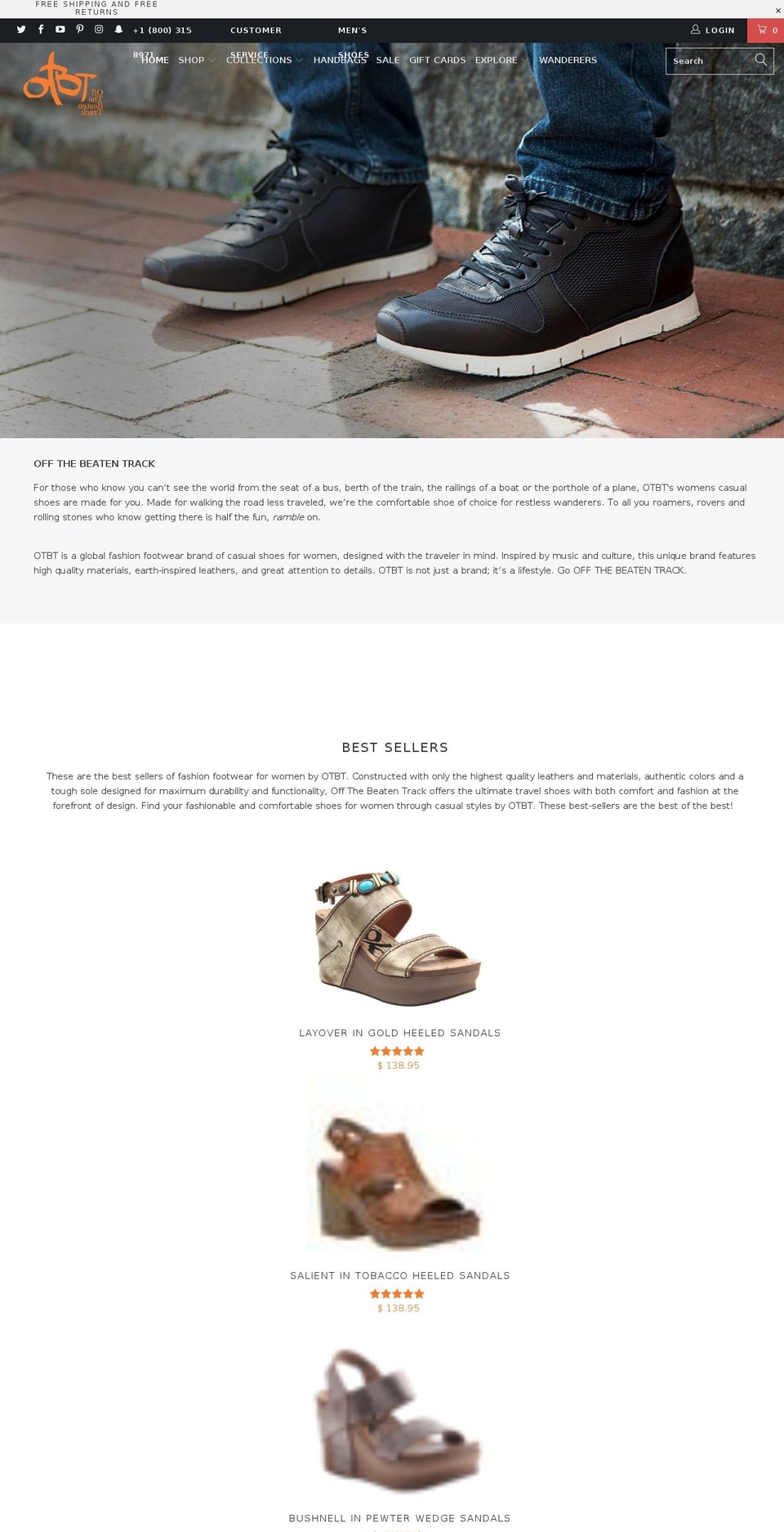 otbt.net shopify website screenshot