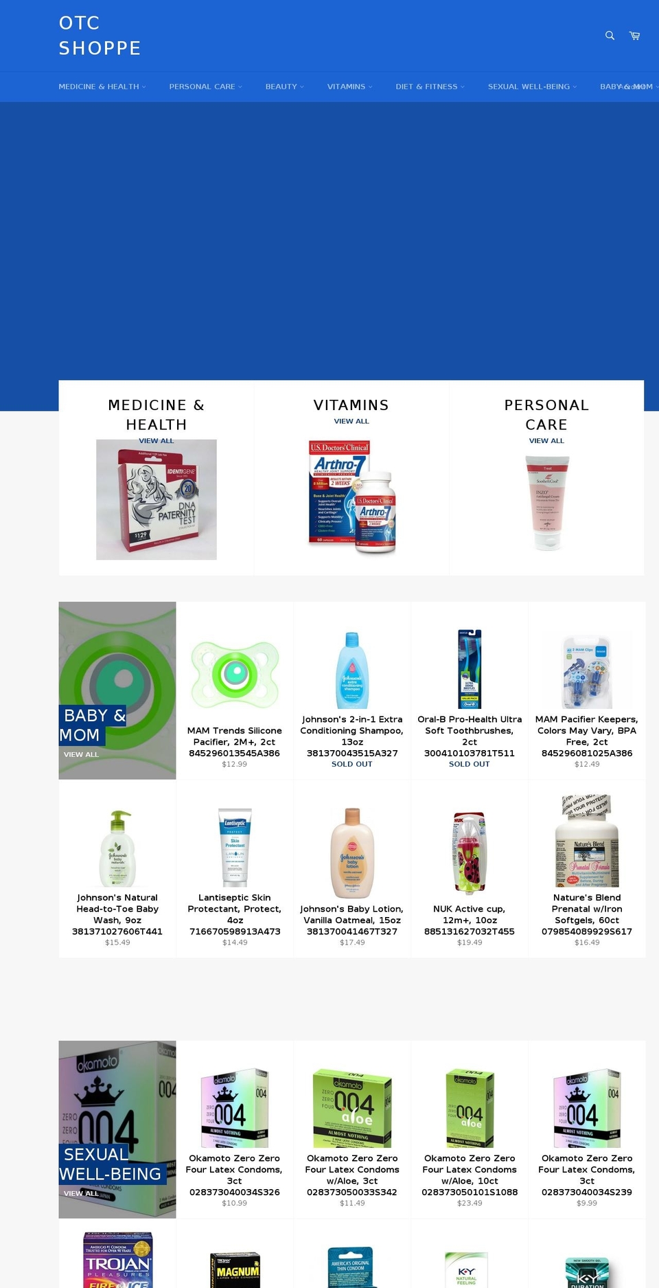otcshoppe.com — Shopify storefront screenshot