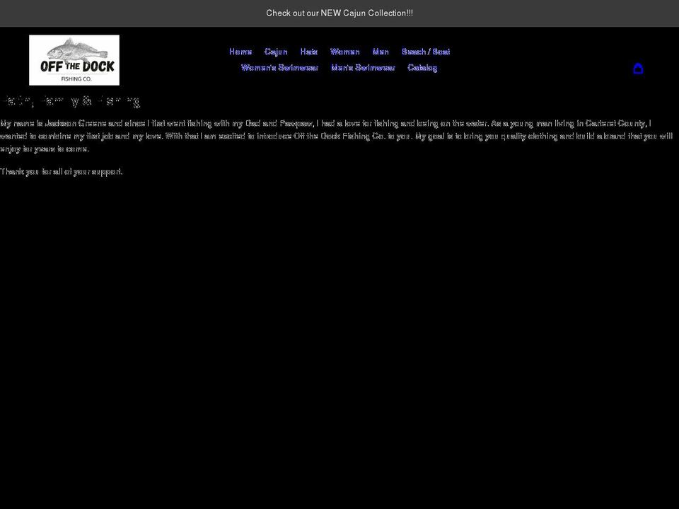 otdfishingco.com shopify website screenshot