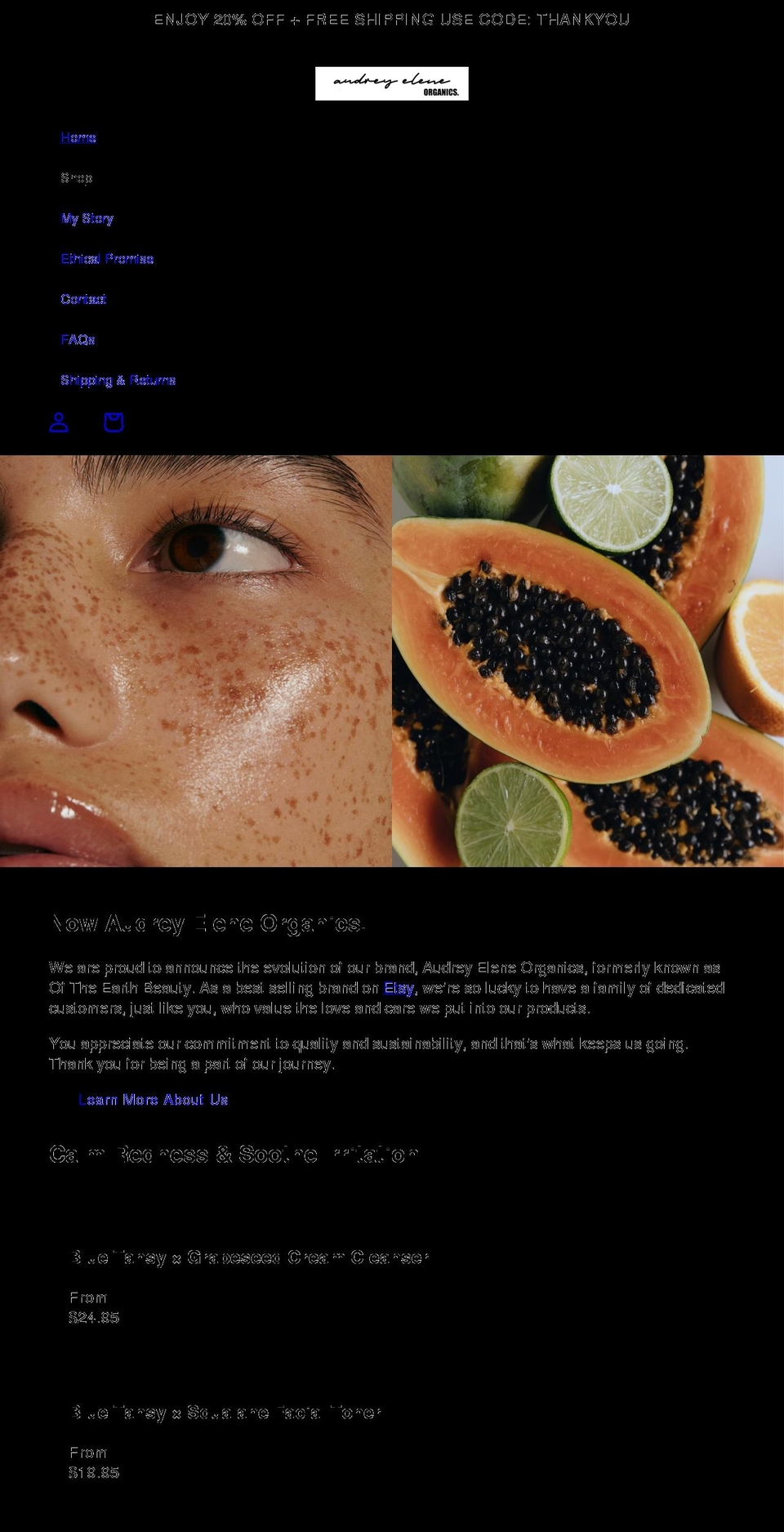 otebeauty.com shopify website screenshot