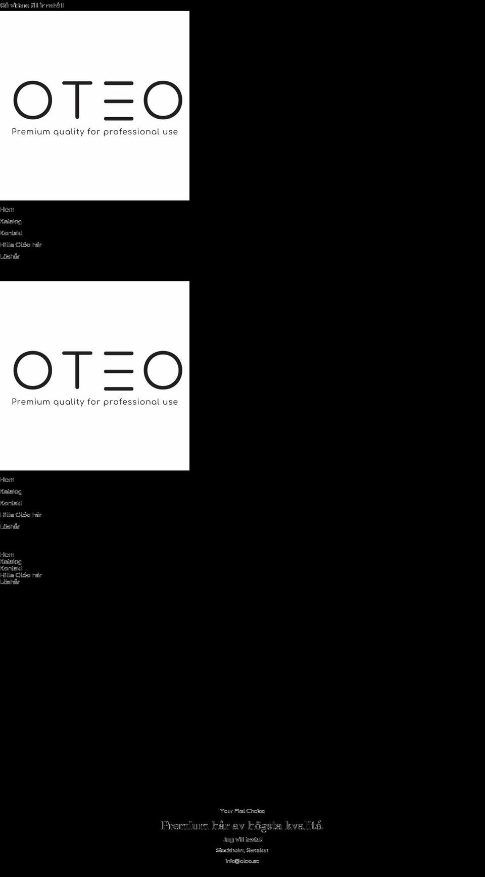 oteo.se shopify website screenshot