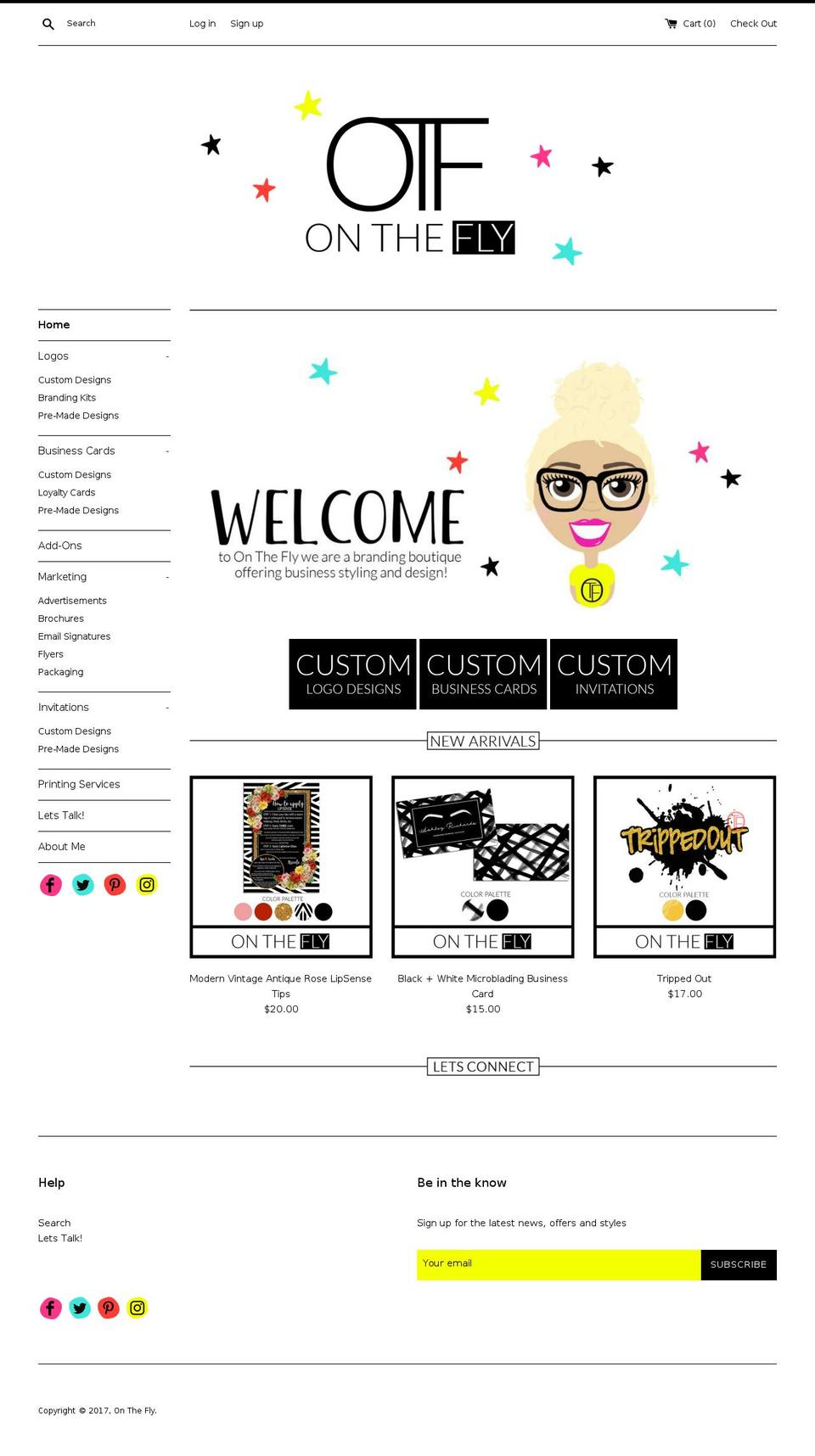 otfdesigns.com shopify website screenshot