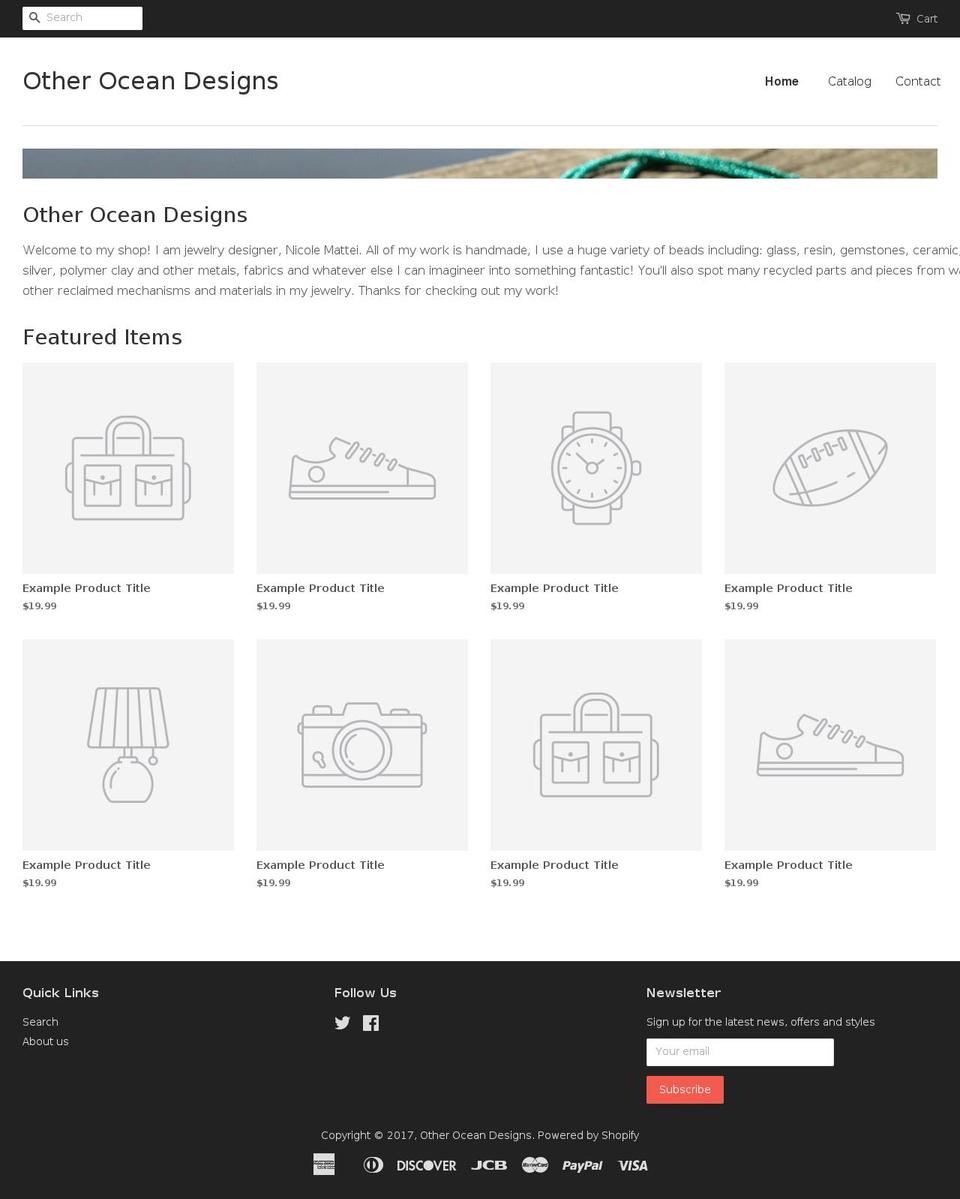 otheroceandesigns.com shopify website screenshot