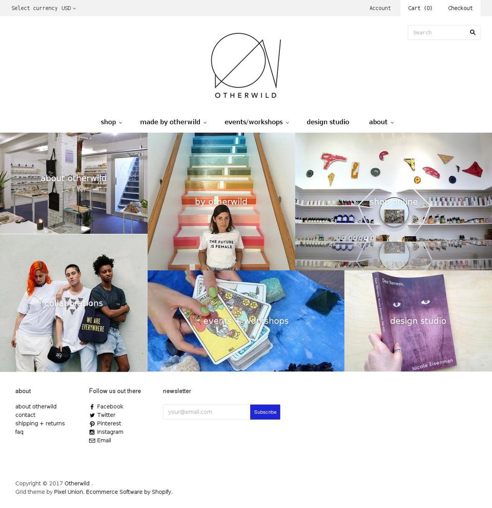 Debut Shopify theme site example otherwild.com