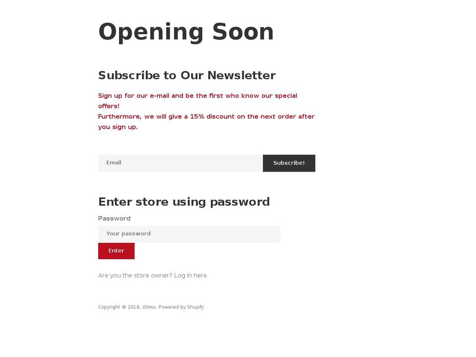 otimoproducts.com — Shopify storefront screenshot